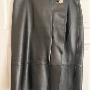 Jason Wu Black Leather Skirt